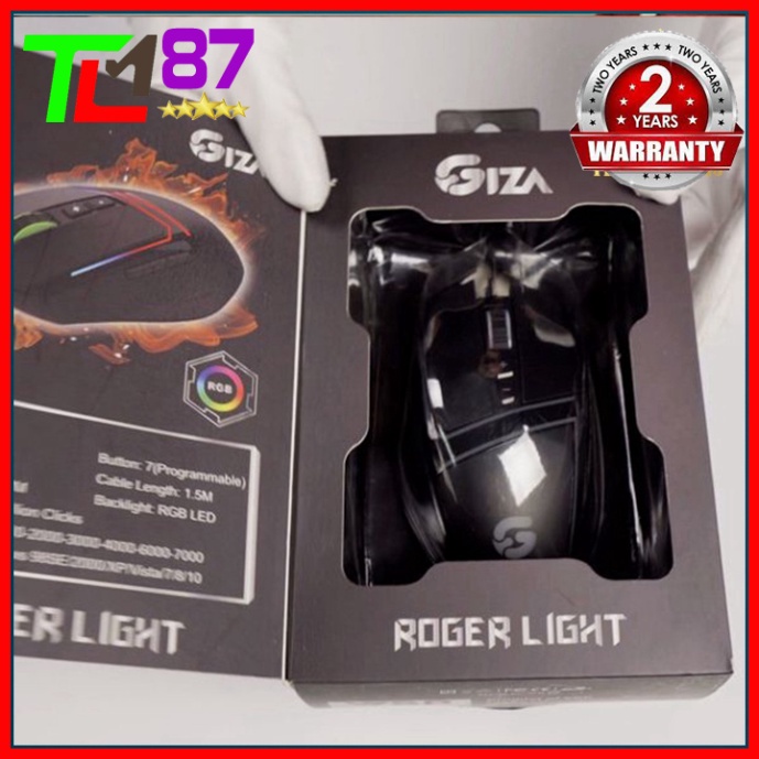 Chuột Gaming Chính Hãng Đèn LED 7 Màu RGB Có Dây VSPTech Giza R7 - Chuột Máy Vi Tính PC Laptop Mouse Chuyên Game