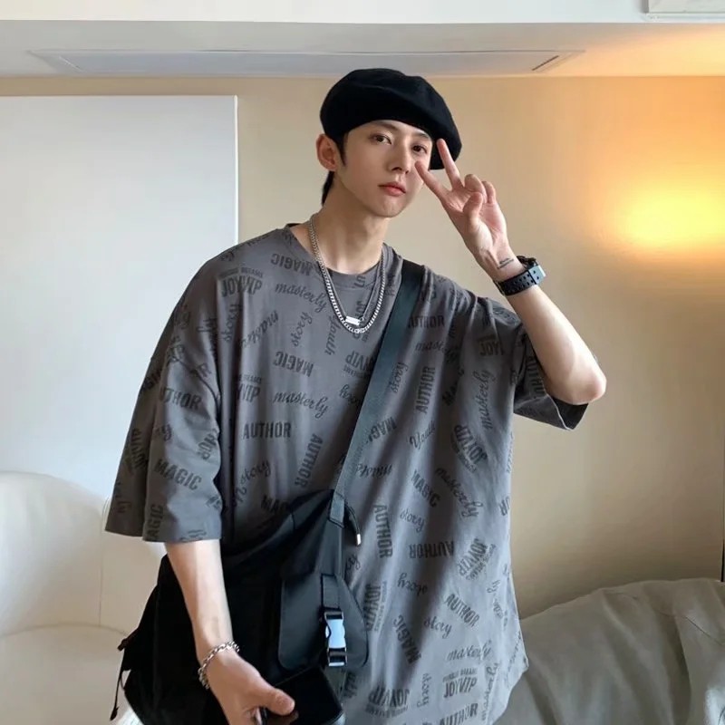 Áo Thun Tay Ngắn Thời Trang Phong Cách Hàn Năng Động Cho Nam Size M-5Xl | BigBuy360 - bigbuy360.vn