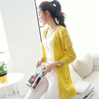 Áo Khoác cardigan Dệt Kim Phong Cách Hàn Quốc Cho Nữ