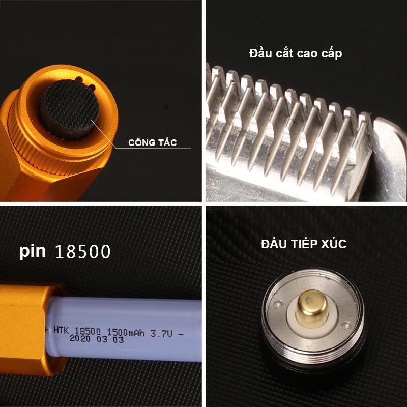 Tông đơ bấm viền cao cấp KEMEI 1978 pin 1500mAh Tông đơ cắt tóc gia đình nhỏ gọn sang trọng