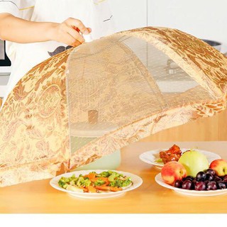 Lồng Bàn Ren Lưới Gấp Rút Đậy Thức Ăn Chống Côn Trùng