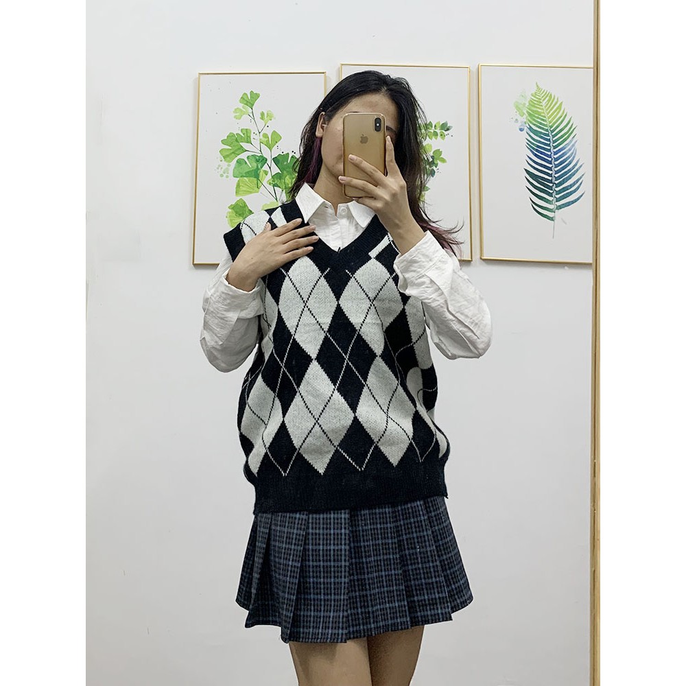 [Xả kho] Chân váy xếp ly Tennis Caro có quần lót trong - Chất vải Kaki mềm - Style Ulzzang Hàn Quốc MIX đồ cực xinh