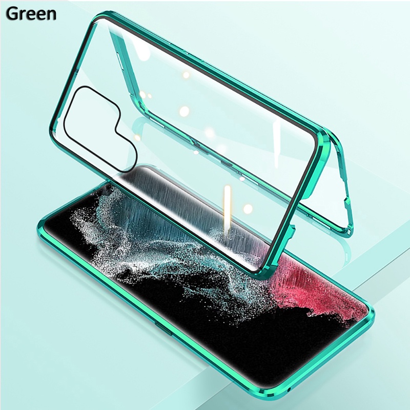Ốp Điện Thoại Hai Mặt Kính Cho Samsung Galaxy S23 Ultra S23 Plus Samsung S22 Ultra