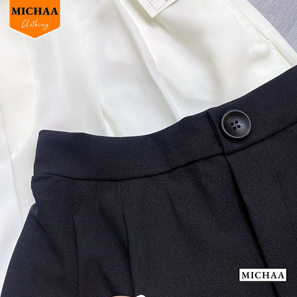 Chân Váy CÀI NÚT Kiểu Giả Váy Ôm Body Chất Tuyết Mưa, Chân Váy Có Lót Trong Lưng Cạp Cao Tôn Dáng Thời Trang MICHAA CV13