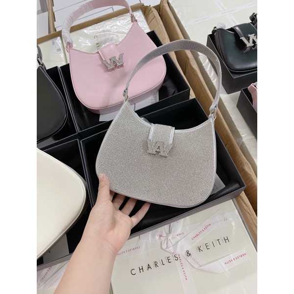 Túi W đính đá cực hot size mini &amp; size 22cm full hộp