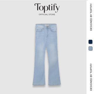 Quần jeans nữ ống loe TOPTIFY jeans ôm ống loe Free Ride Jean TQJ40