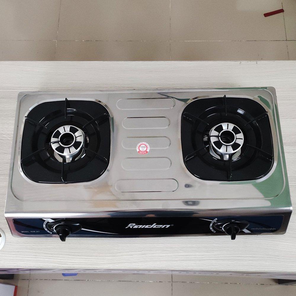 Bếp ga đôi mặt inox Raiden RDB-360C đầu đốt Mol nhôm cao cấp, hệ thống đánh lửa Magneto không lo hư hỏng