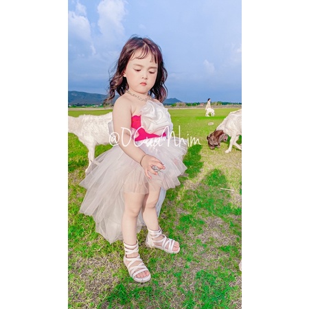 Set áo hoa kèm chân váy tutu siêu xinh cho bé yêu