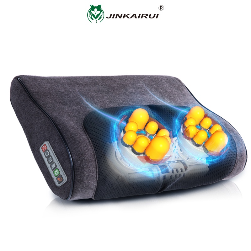 Gối ngủ Jinkairui massage vai và cổ chườm nóng chạy điện phong cách cổ điển