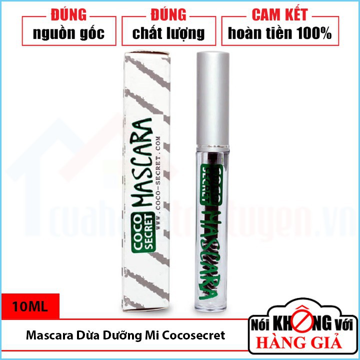 [BÁN CHẠY] Mascara Dầu Dừa Dưỡng Dài Mi Cocosecret 10ml Chính Hãng | Dưỡng Dài Mi | Dưỡng Dày Mi | Dưỡng Cong Mi