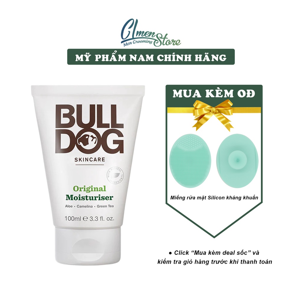 Kem dưỡng ẩm da mặt Bulldog Original Moisturiser – 100ml | Kem Dưỡng Ẩm Nam Dành cho Da Thường