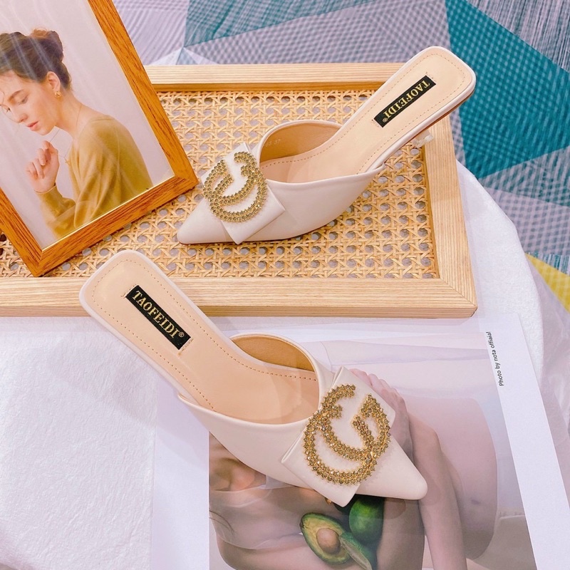 Sục cao gót bít mũi gót nhọn 5p mã S42 (da)