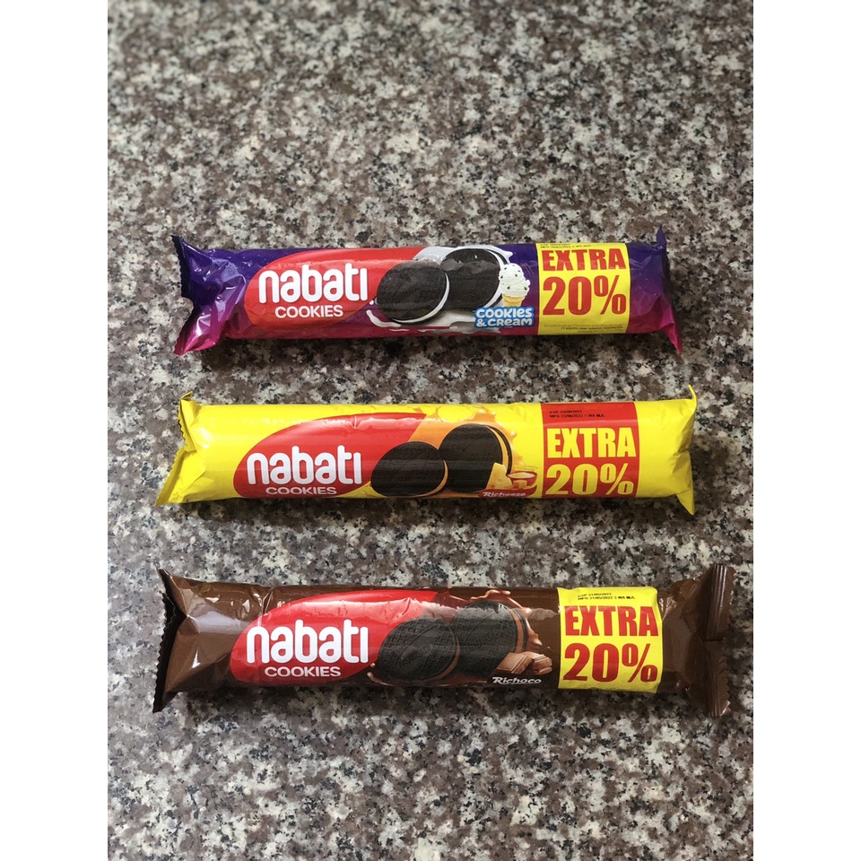 { Mới } Bánh Quy Nhân Kem Vani/phô mai/ socola/ cookies Nabati 133gr