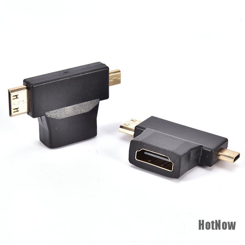 Set 2 Đầu Chuyển Đổi Mini Hdmi Sang Micro Hdmi 2 Trong 1 Tiện Dụng