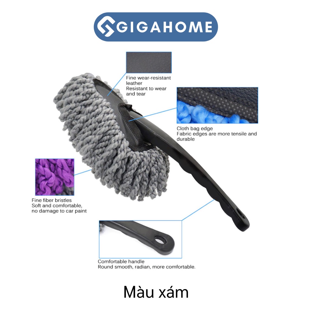 Cọ Chổi Dẹt Lau Rửa Xe Ô Tô GIGAHOME Có Thể Điều Chỉnh Được Độ Dài 7411