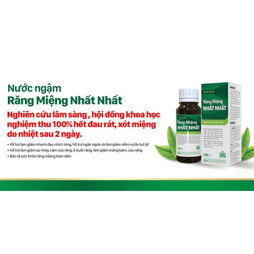 Nước Ngậm Răng Miệng NHẤT NHẤT Chai 120ml - Bảo Vệ Sức Khỏe Răng Miệng Toàn Diện - Gia Hân