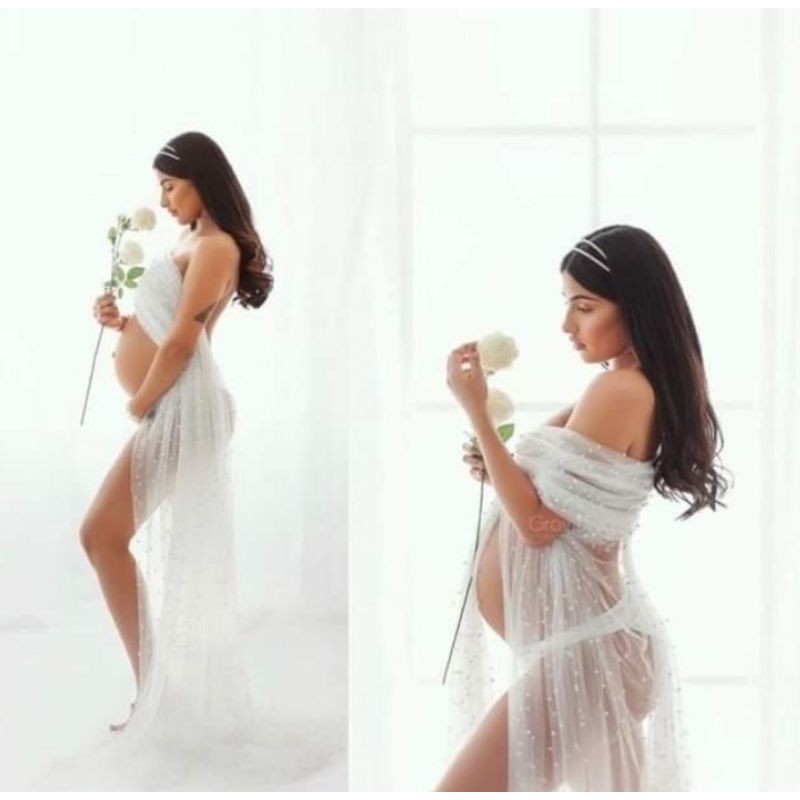 váy chụp hình cho bà bầu giá rẽ