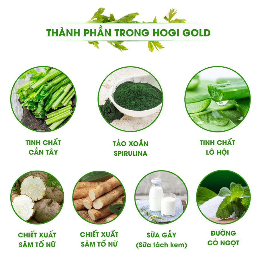 Tinh chất cần tây Hogi Gold hỗ trợ giảm cân, tinh chất cần tây giúp thải độc cơ thể, thanh lọc cơ thể