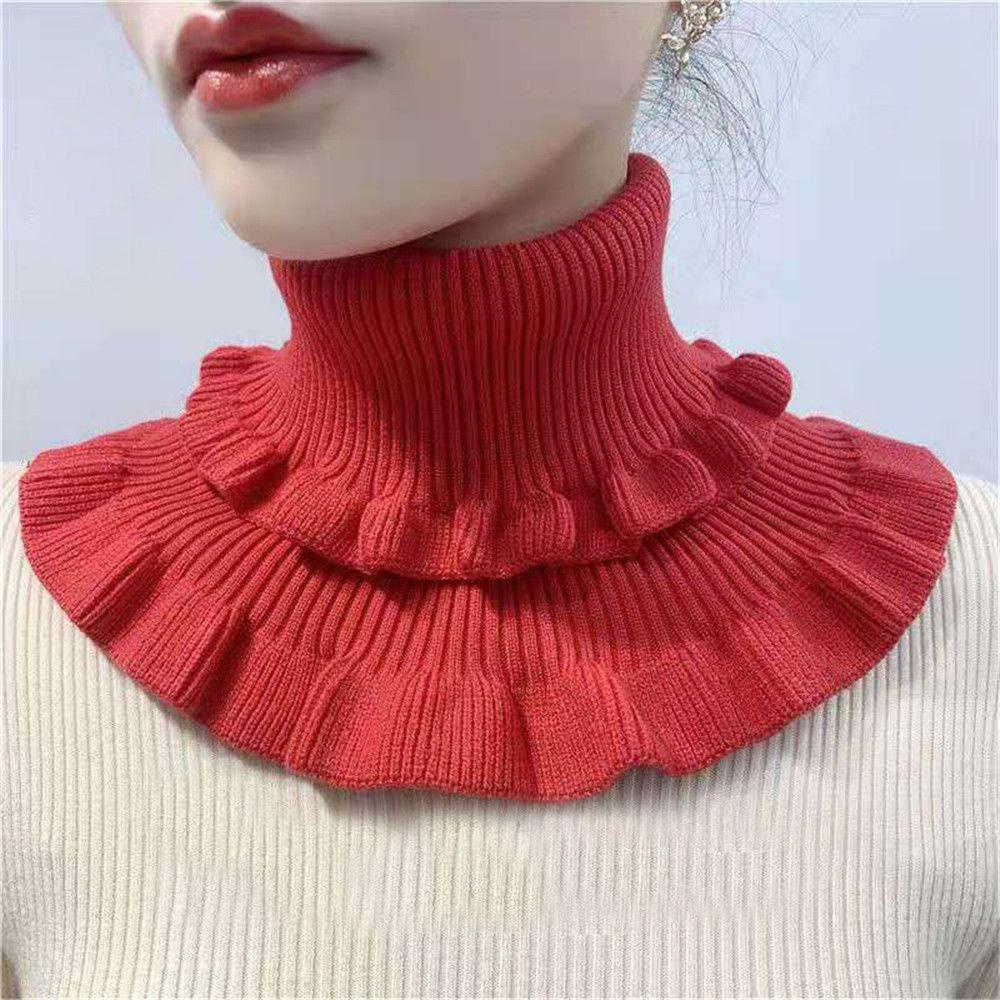 Cổ Áo Giả Dệt Kim Ấm Áp Thời Trang Có Thể Tháo Rời