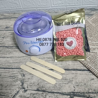 Combo nồi nấu sáp wax lông Pro-wax100 cao cấp (Sáp + que+ nồi)