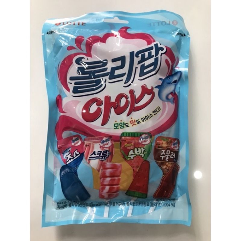 KẸO MÚT LOLLIPOP ICE LOTTE GÓI 132g