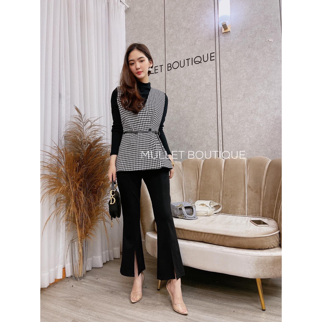 (Ảnh thật) SET áo gile kèm quần và thắt lưng thời trang nữ ảnh thật by Mullet