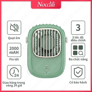  Nocclili Quạt đeo cổ Quạt cầm tay Đa chức năng Quạt treo cổ ba trong một quạt để bàn pin lớn 2000 mAh quạt gió siêu êm 