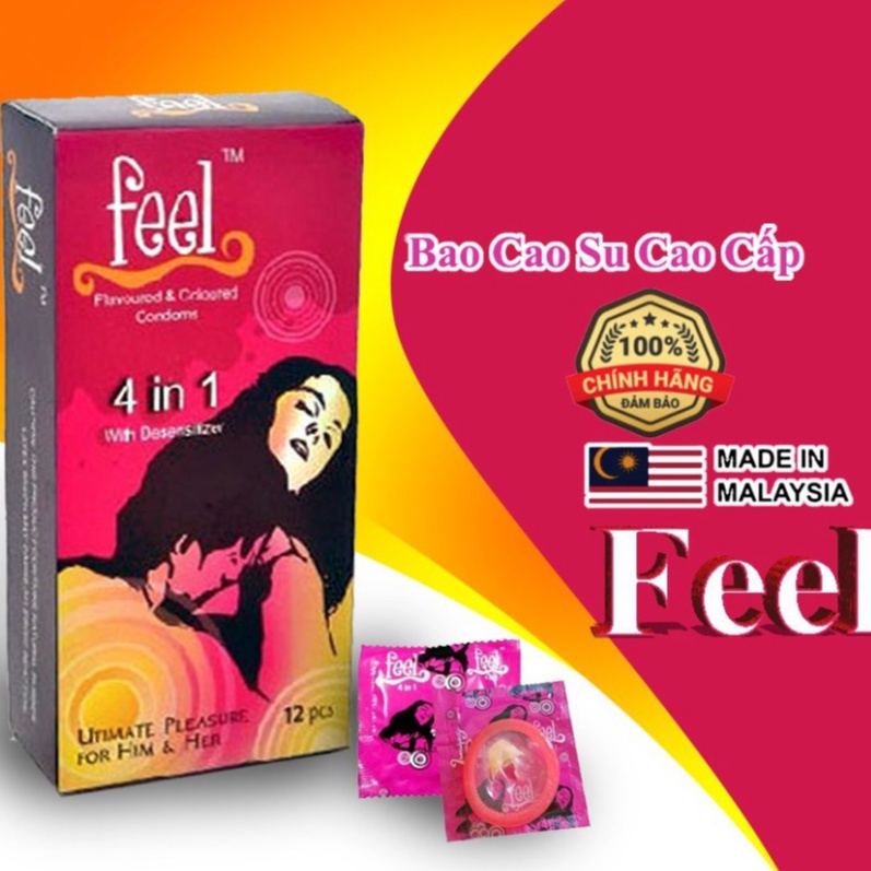 Bao cao su Feel 4in1  - Kéo dài thời gian - feel bao cao su