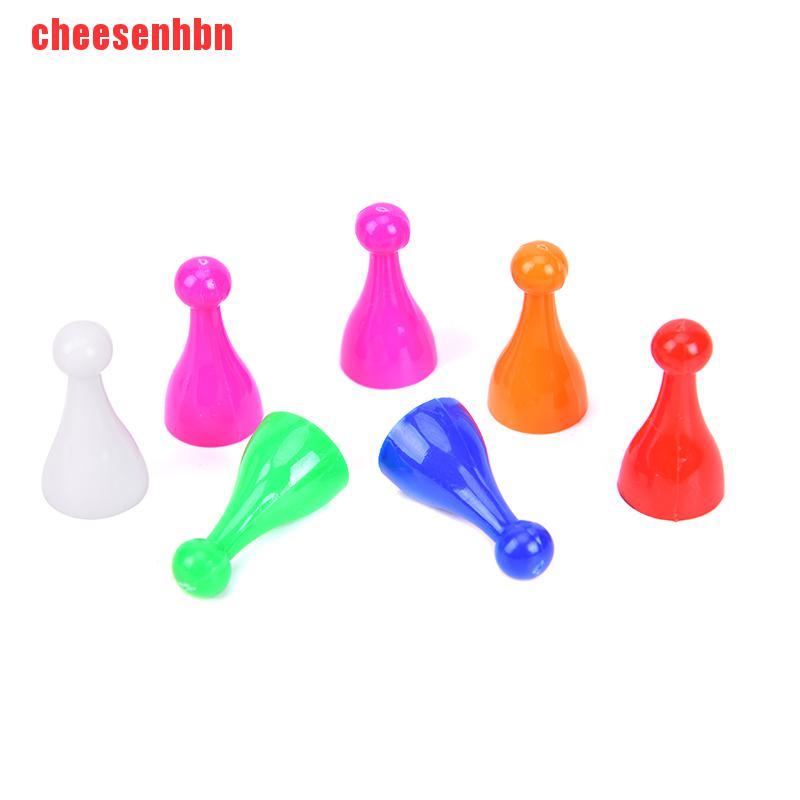 [cheesenhbn]10Pcs Plastic Chess Pawn Pieces Board Card Games Halma Multi-colors Accessories