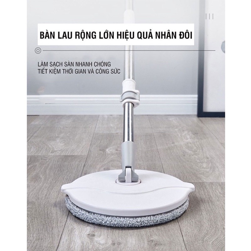 THÙNG LAU NHÀ THÔNG MINH TRÒN TIỆN LỢI K8 THÙNG 31CM BÔNG LAU 25CM