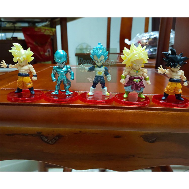 Bộ 21 Mô Hình Dragon Ball Chibi Nhân Vật Goku Gogeta Vegeta Broly Cell Frieza Buu Ver.2 7cm Anime - 7 Viên Ngọc Rồng
