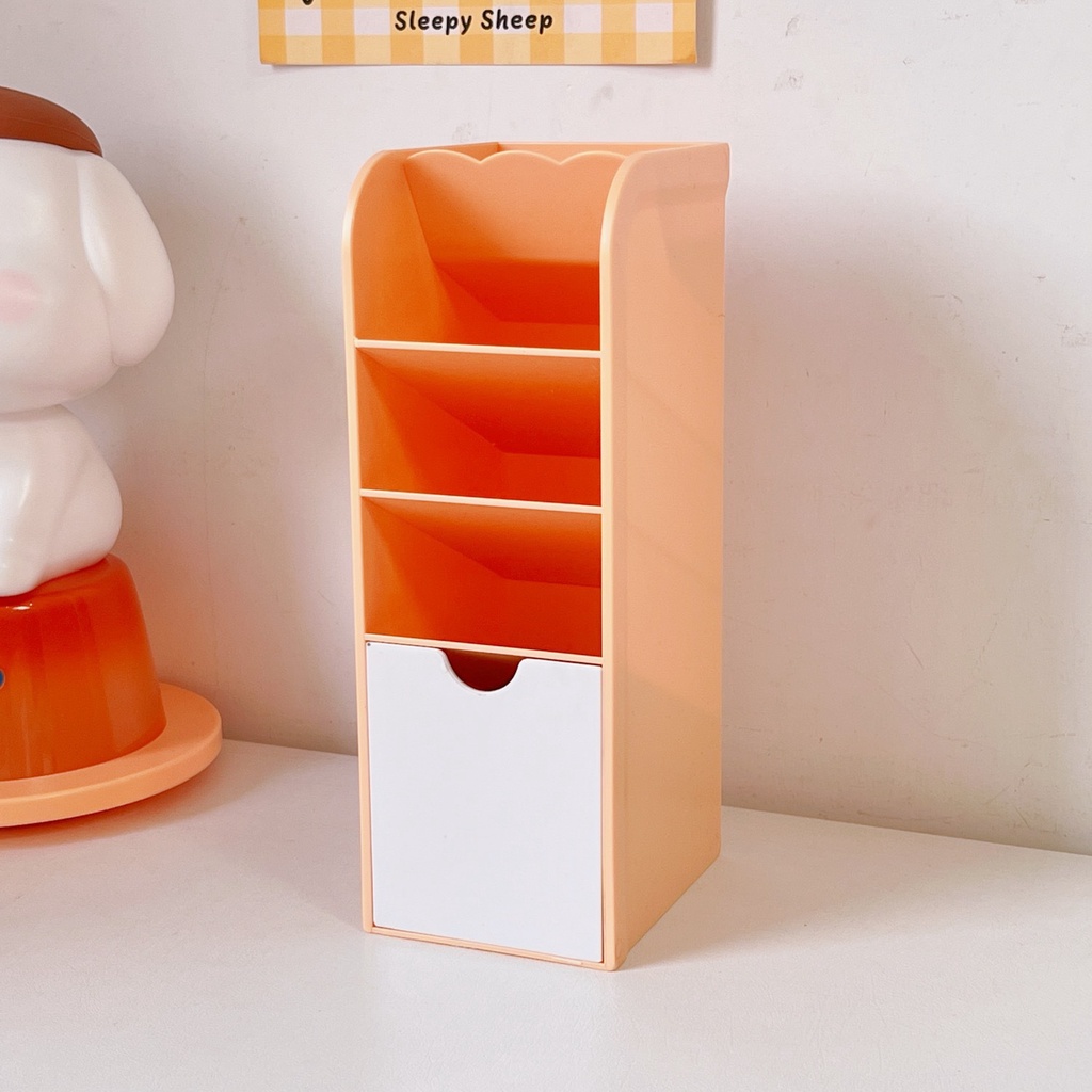 Hộp đựng bút 3 tầng có ngăn kéo loại xịn chất nhựa dày dặn