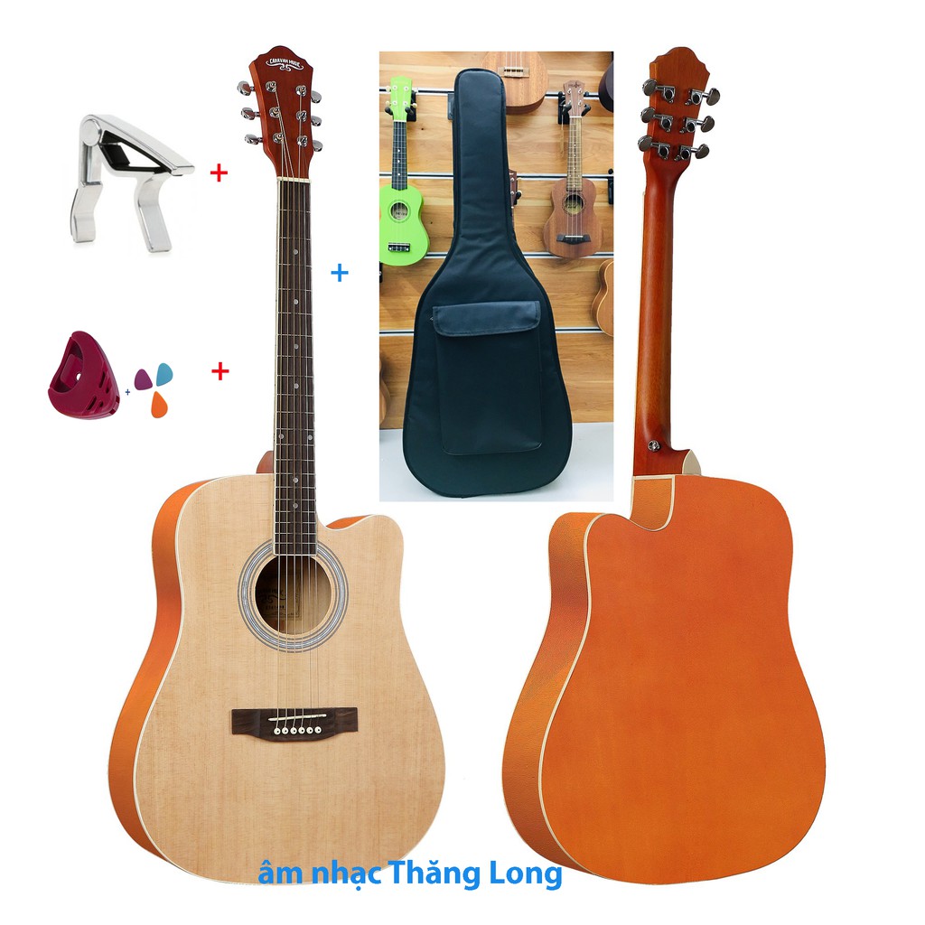 (HOT)Đàn guitar Acoustic chính hãng Caravan HS 4140-GIÁ RẺ tặng kèm capo,hộp đựng pick kèm 3cpick