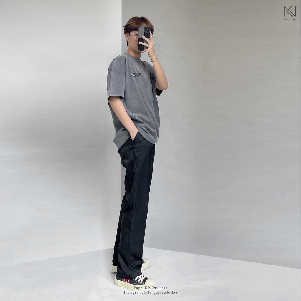 QUẦN TÂY ỐNG RỘNG_ĐEN_BASIC PANTS'KN