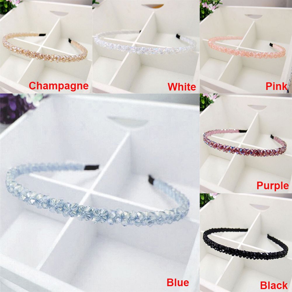 Băng Đô Cài Tóc Đính Đá Thời Trang Cho Nữ 6 Màu