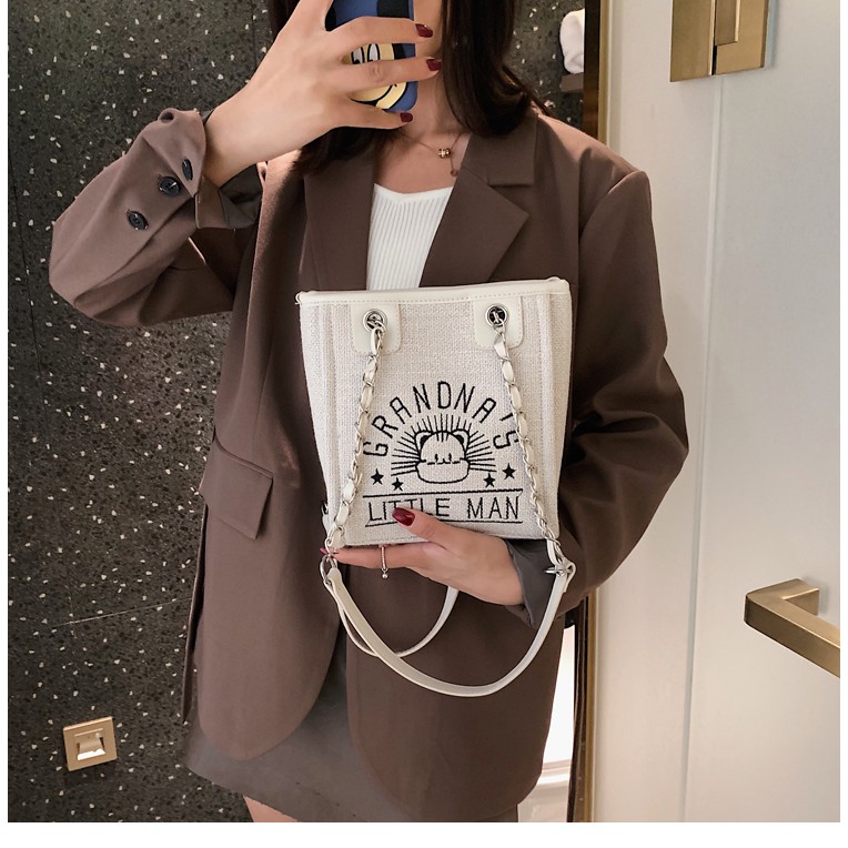 Túi xách IELGY vải canvas đeo vai thời trang mùa hè