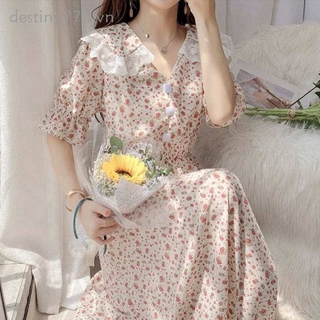 Váy chiffon in hoa thanh lịch thời trang mùa hè cho nữ