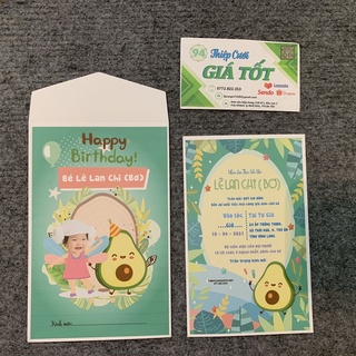 ❤️[ Rẻ Nhất Shopee] Thiệp Thôi Nôi trái bơ