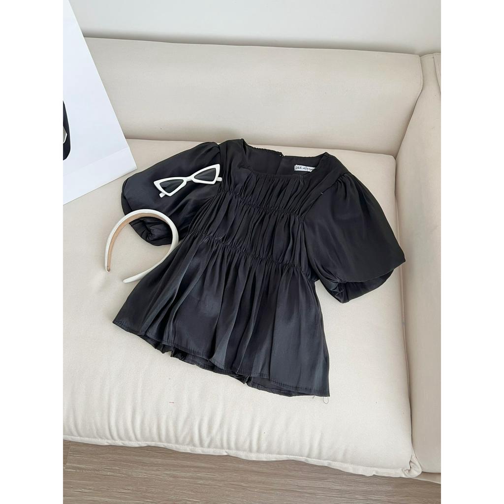 [SẴN/VIDEO] ÁO VOAN TƠ TAY BỒNG LY NGỰC BOPY SHIRT XINH TIỂU THƯ