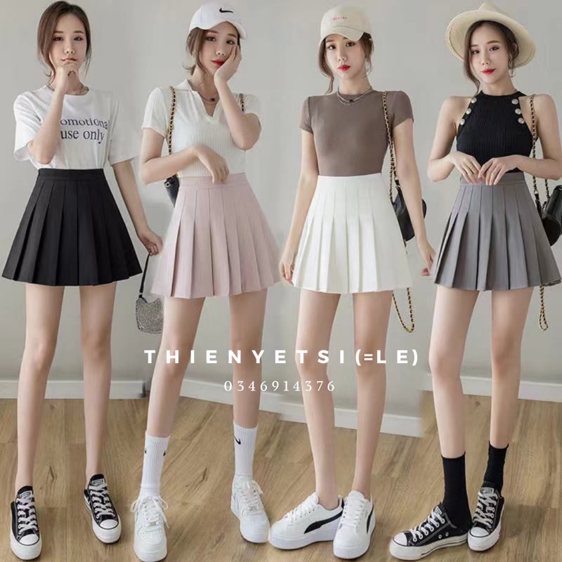 Chân váy xếp ly Tennis Skirt Chữ A Dáng Ngắn Thiết kế xếp ly đẹp rực rỡ | BigBuy360 - bigbuy360.vn