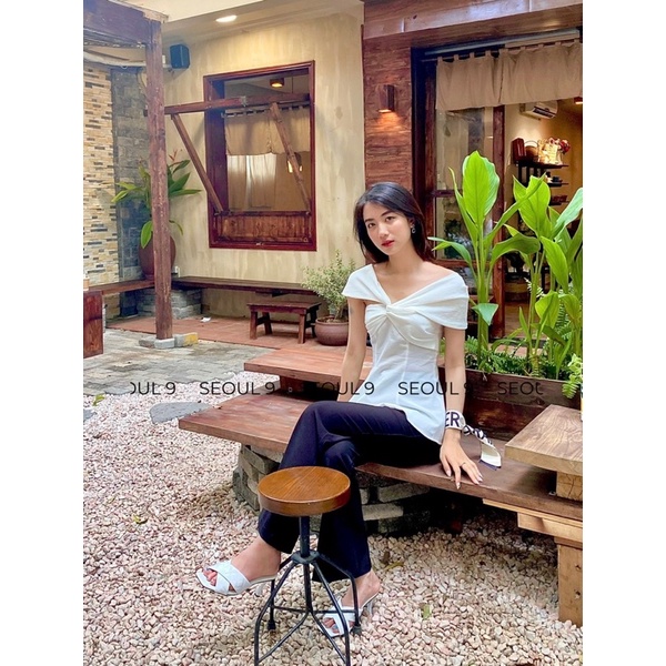 Willow top • Áo trễ vai chất liệu xốp co giãn