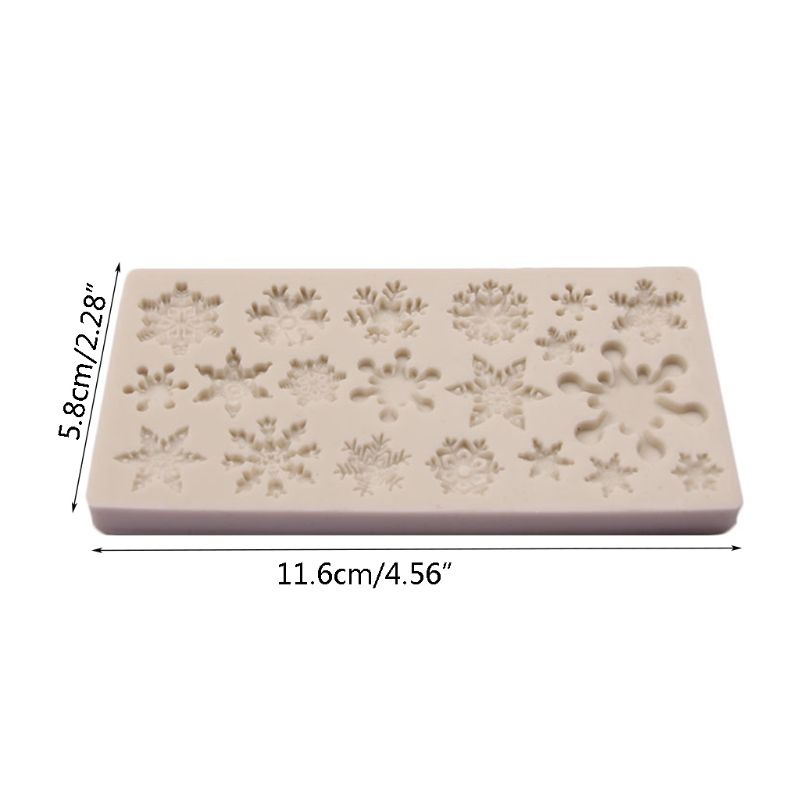 Khuôn Silicone Tạo Hình Làm Bánh Kẹo Hình Bông Tuyết 3d Diy