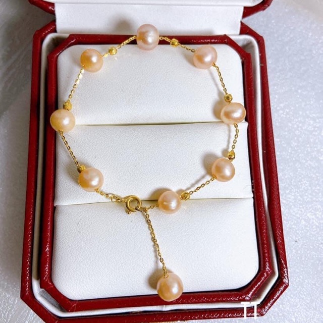 Lắc tay vàng 10kara mix trai nuôi nước ngọt