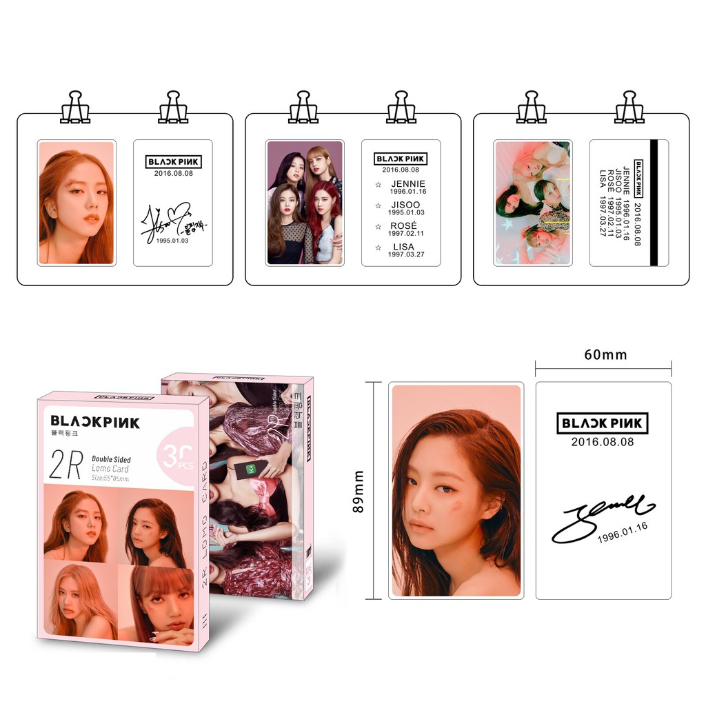 [MUA 1 TẶNG 1] 20 mẫu Lomo card 30 ảnh thành viên BLACKPINK hộp bóng siêu nét 1080HD