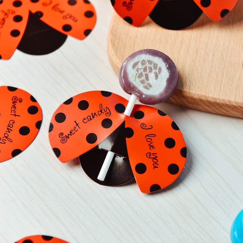 Set 50 Thẻ Giấy Trang Trí Kẹo Lollipop