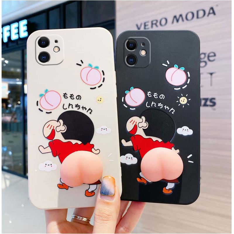 Ốp lưng silicone họa tiết hoạt hình dễ thương cho iPhone 12 11 Pro Max 12 Mini XS Max XR X XS