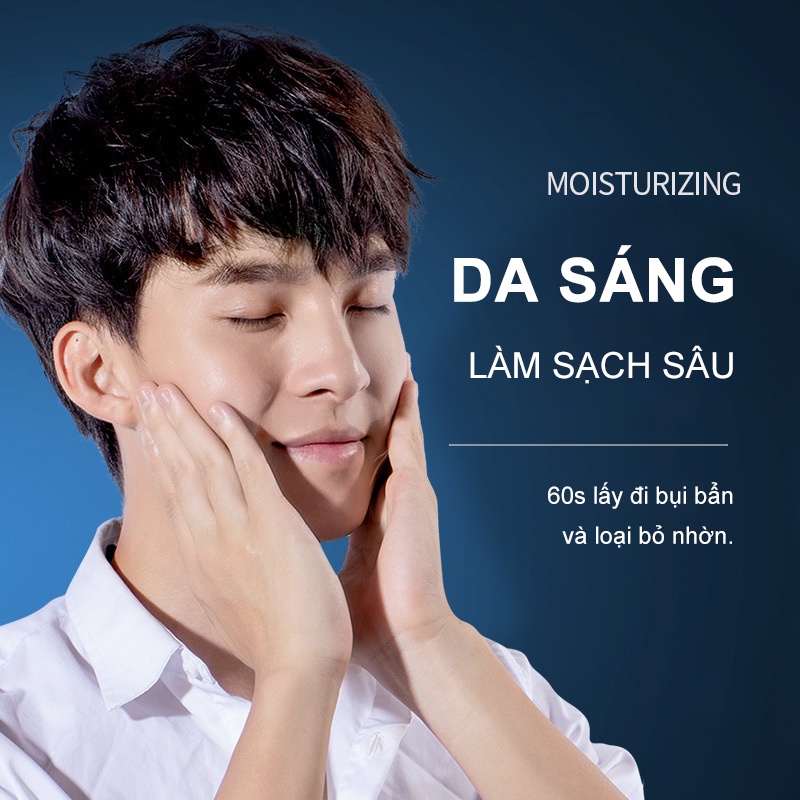 BIOAQUA Men's Oil Control Cleanser-Dưỡng ẩm-Giữ ẩm-Làm sạch sâu-Nhẹ và Không Se khít Mụn đầu đen Sữa rửa mặt-URBQD-M