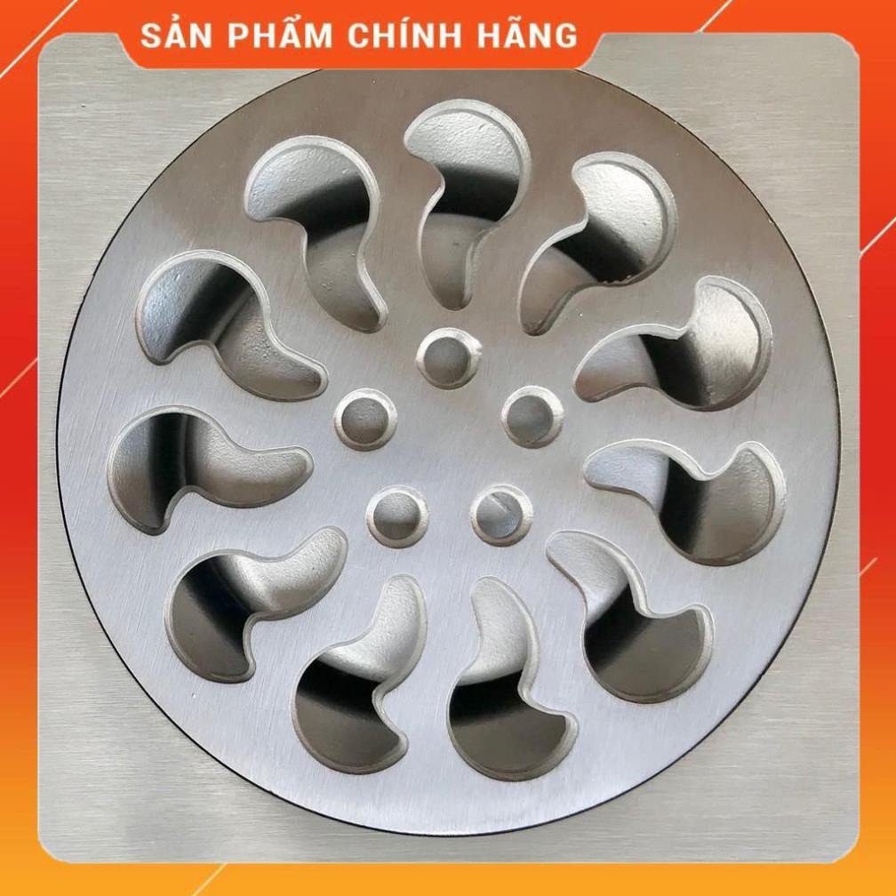 (GIÁSỐC) phễu thoát sàn chống hôi inox304 mờ, phễu thoát nước, phễu thu sàn, mặt 12x12cm phi 90, đúc nguyên khối