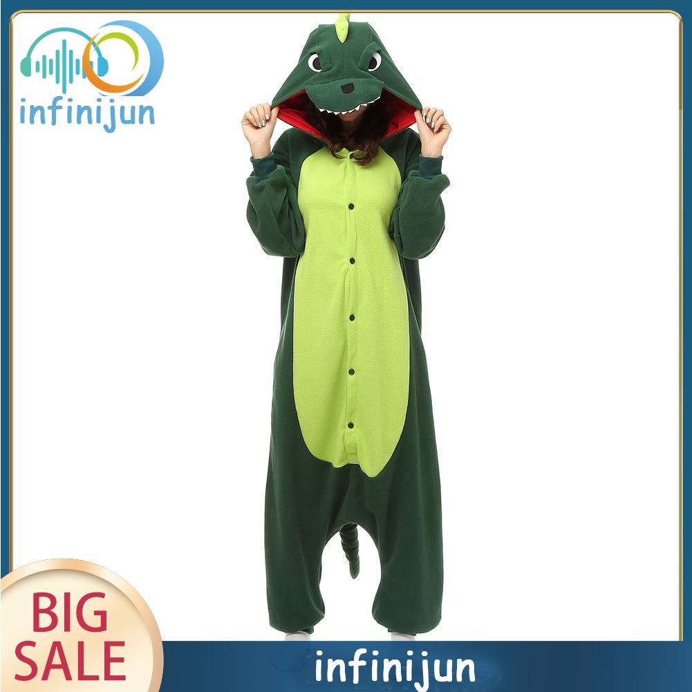 Bộ áo liền quần thiết kế hình khủng long unisex