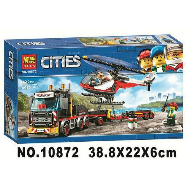 Lắp ráp xếp hình 10872/20872 : Xe tải hạng nặng chở máy bay